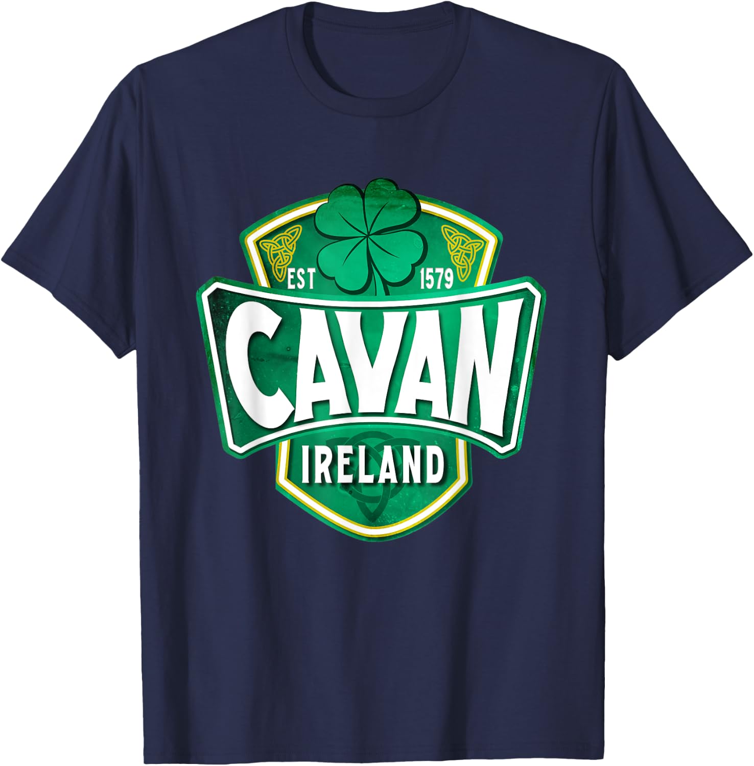 County Cavan Ireland Irish Gaelic Football Hurling Badge T-Shirt - T-Shirt | Navy