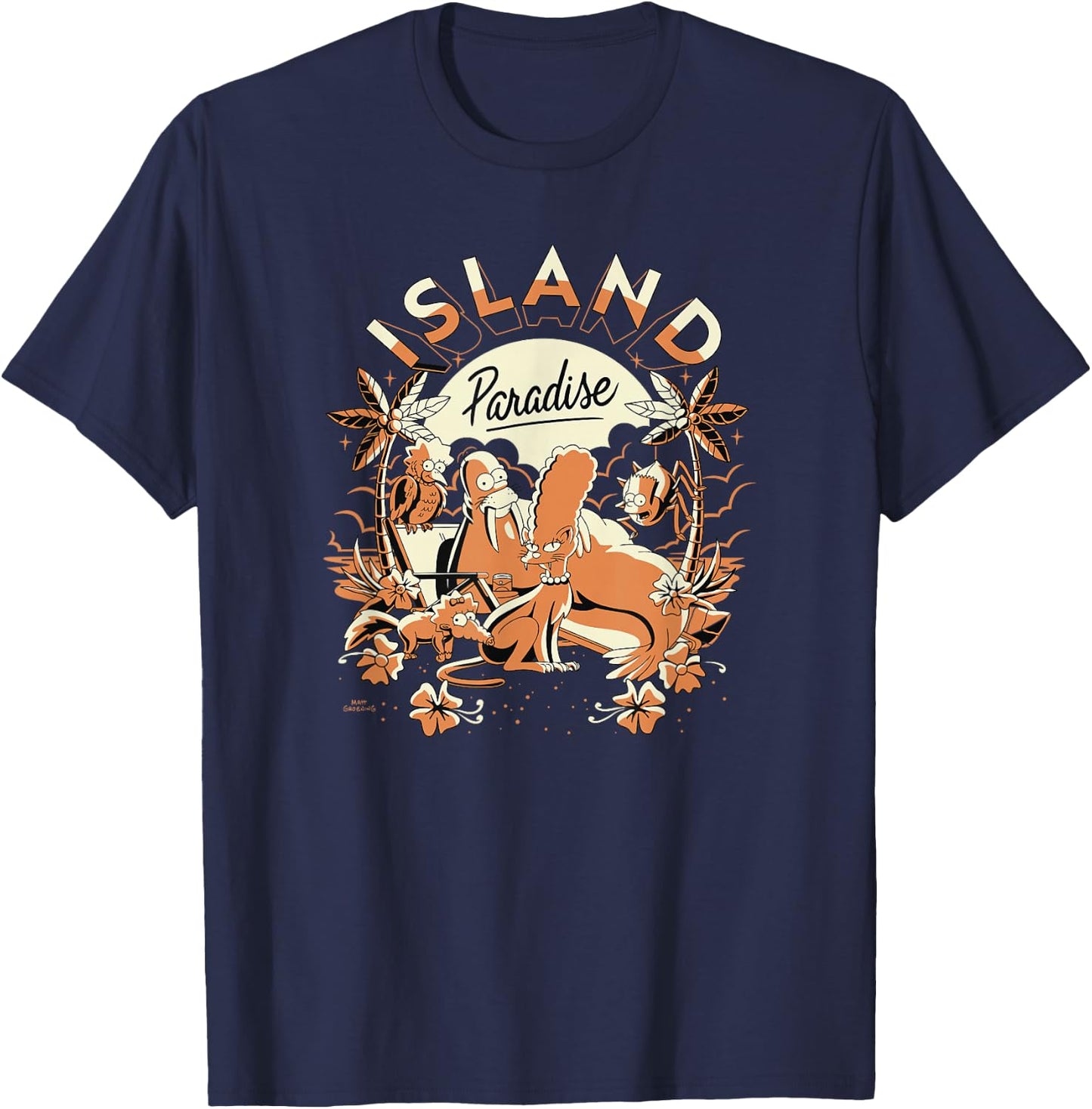 The Simpsons: Treehouse of Horror Island Paradise Group T-Shirt - T-Shirt | Navy