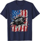 Patriotic Ice Hockey 4th of July Men USA American Flag Boys Small T-Shirt - T-Shirt | Navy