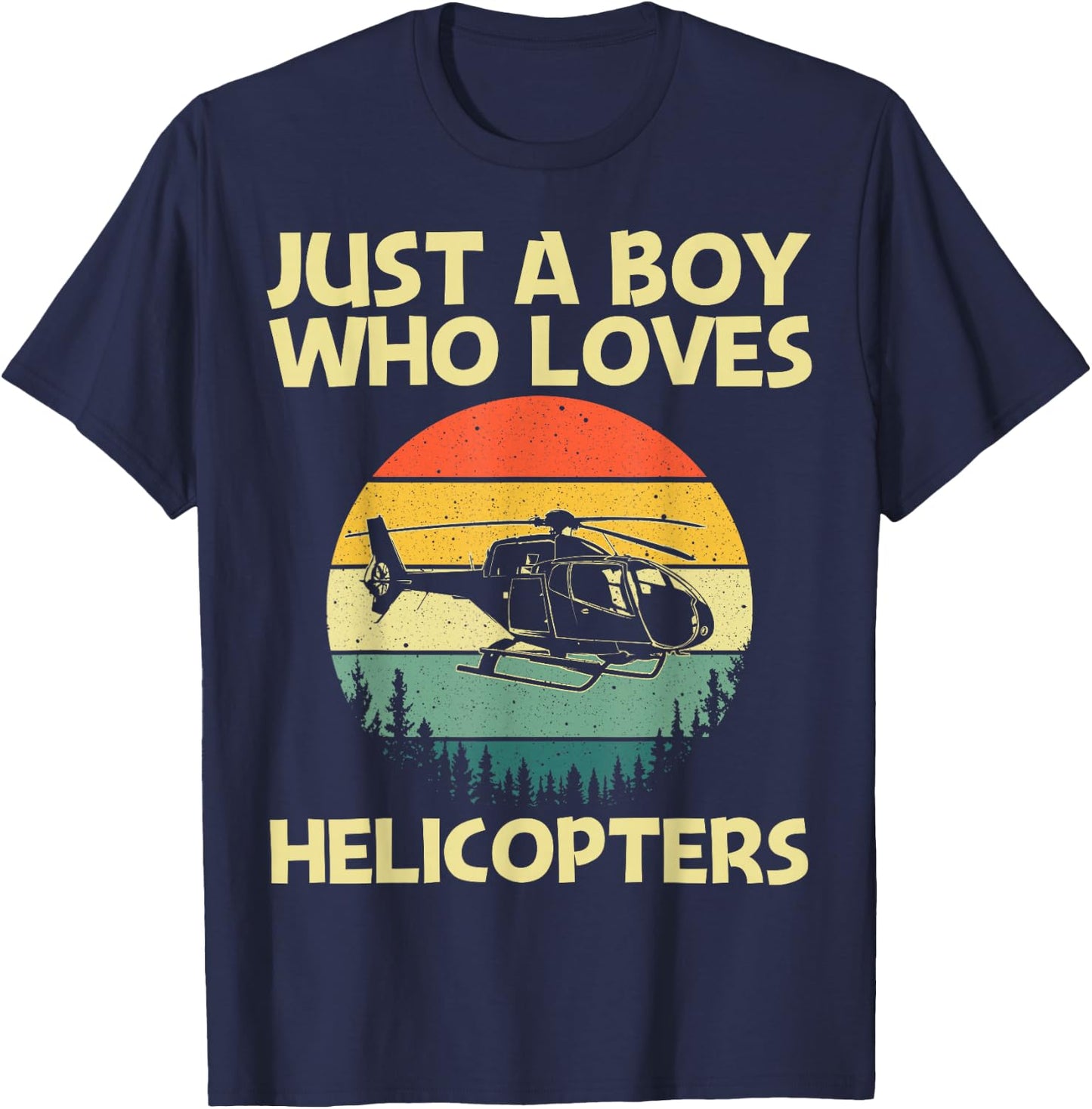 Best Helicopter Art For Boys Kids Aircraft Helicopter Pilot T-Shirt - T-Shirt | Navy