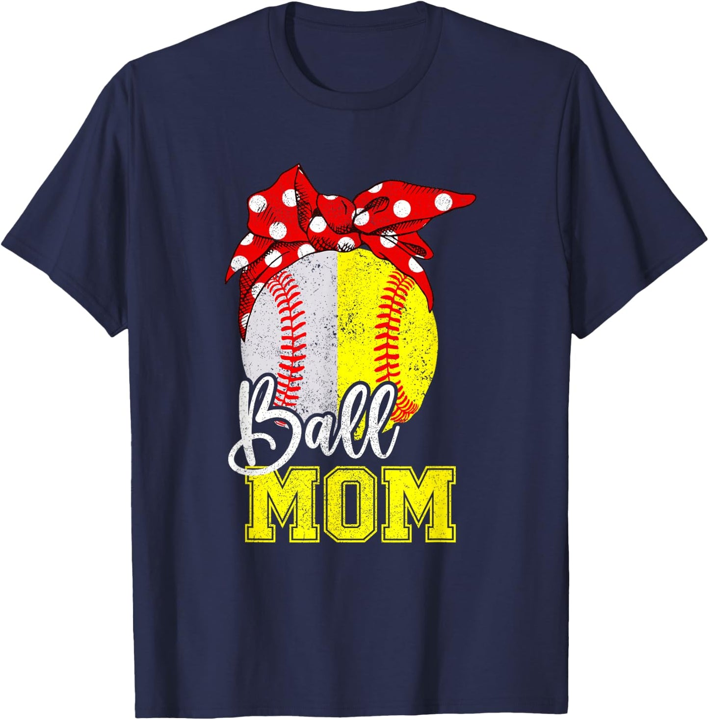 Tball mom shirt - Mother's Day Baseball Softball Mom T-Shirt - T-Shirt | Navy