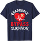 Quadruple Bypass Survivor Open Heart Surgery Coronary Artery T-Shirt - T-Shirt | Navy