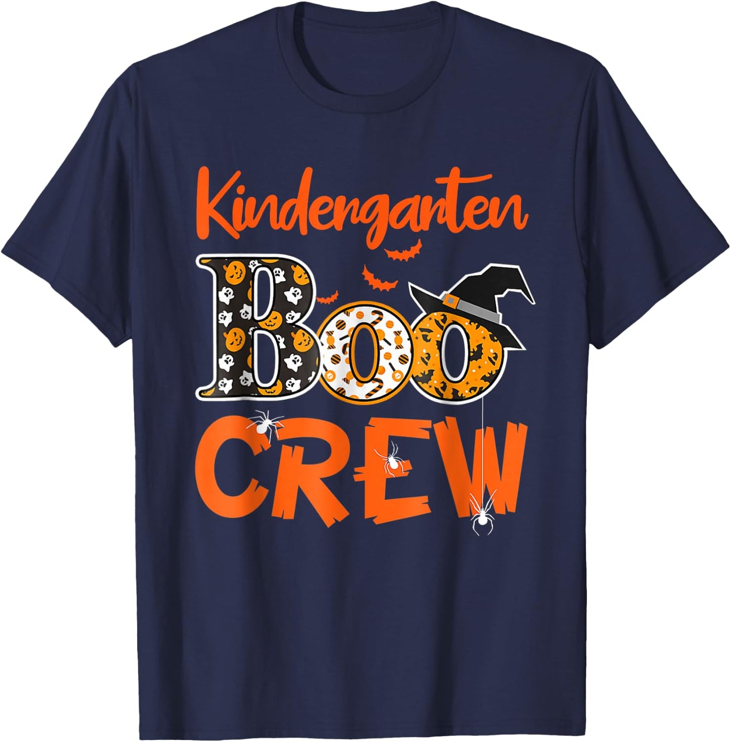 Kindergarten Boo Crew Teachers Students Halloween Costume Women T-Shirt - T-Shirt | Navy