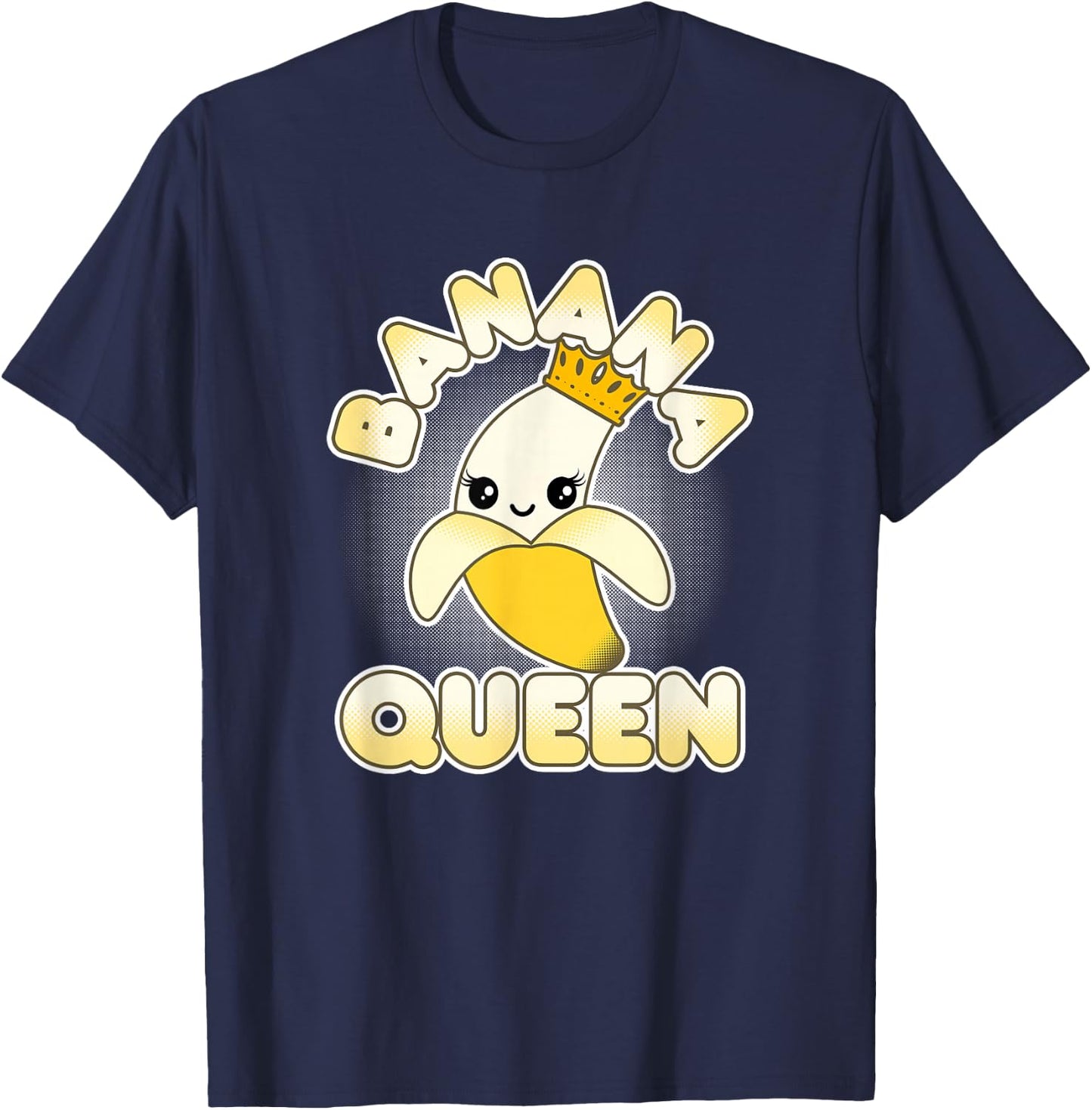 Banana Shirts Girls Cute Kawaii Banana Queen T-Shirt - T-Shirt | Navy