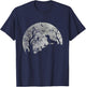 Dachshund And Moon Halloween Dachshund Lovers Pet Owner T-Shirt - T-Shirt | Navy
