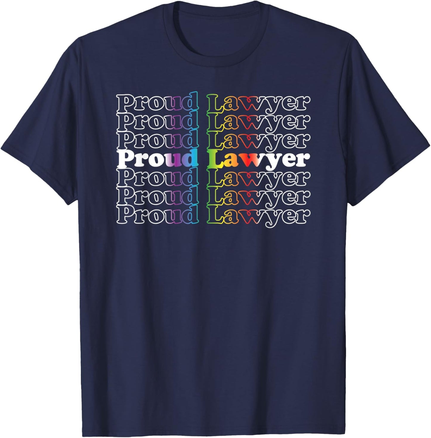 Proud Lawyer Design for LGBT Gay Bisexual Queer Attorneys T-Shirt - T-Shirt | Navy