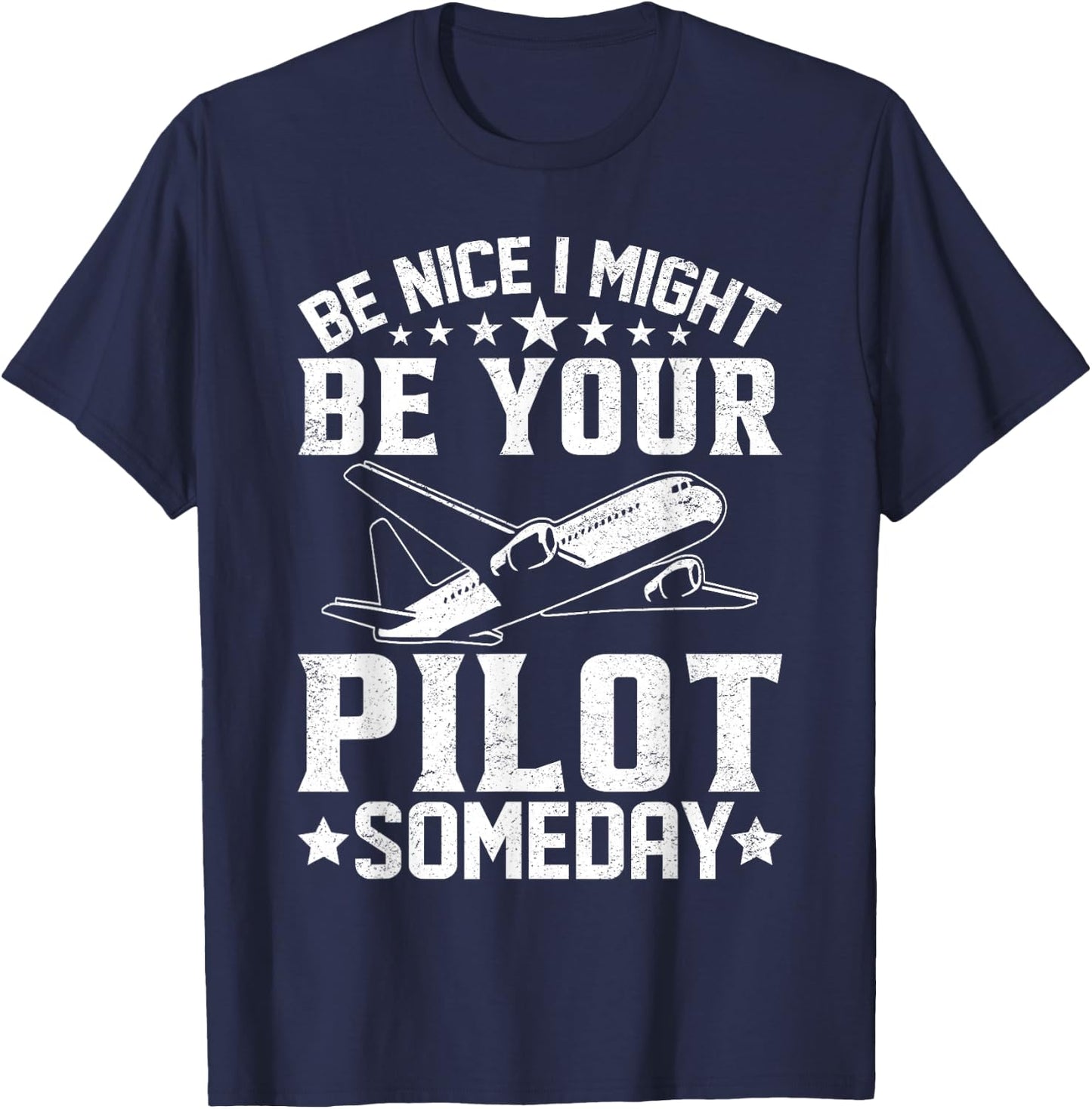 Airplane Shirt Funny Flight Plane Flying Boys Men Aviator T-Shirt - T-Shirt | Navy
