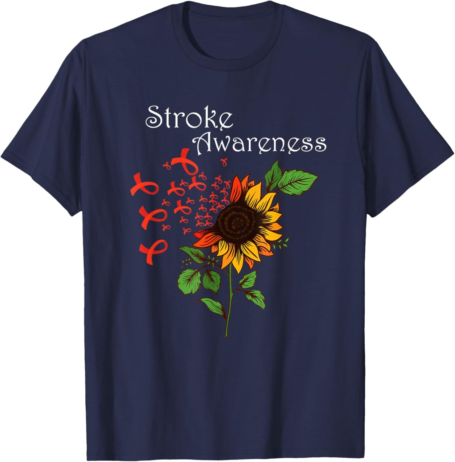 Stroke Awareness Stroke Survivor Stroke design T-Shirt - T-Shirt | Navy