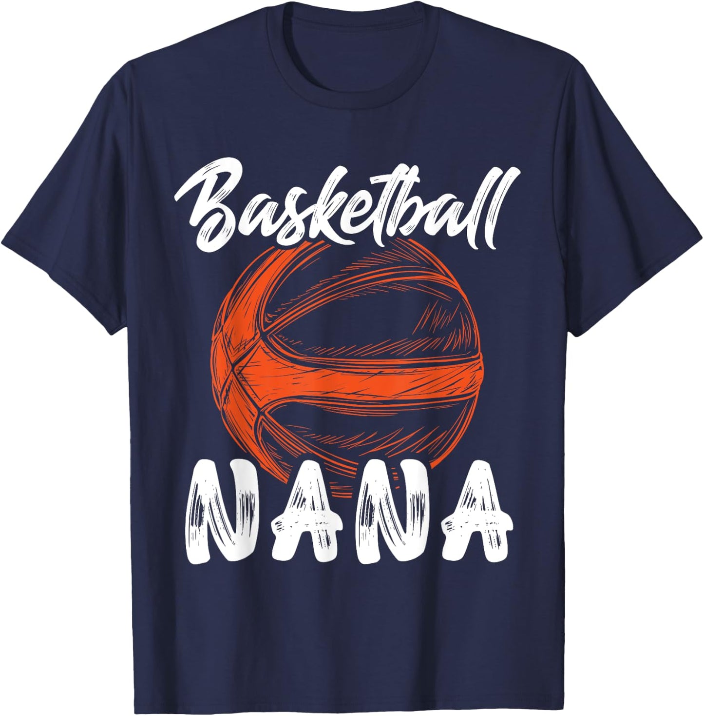 Basketball Nana Women Family Matching Basketball Ballers T-Shirt - T-Shirt | Navy