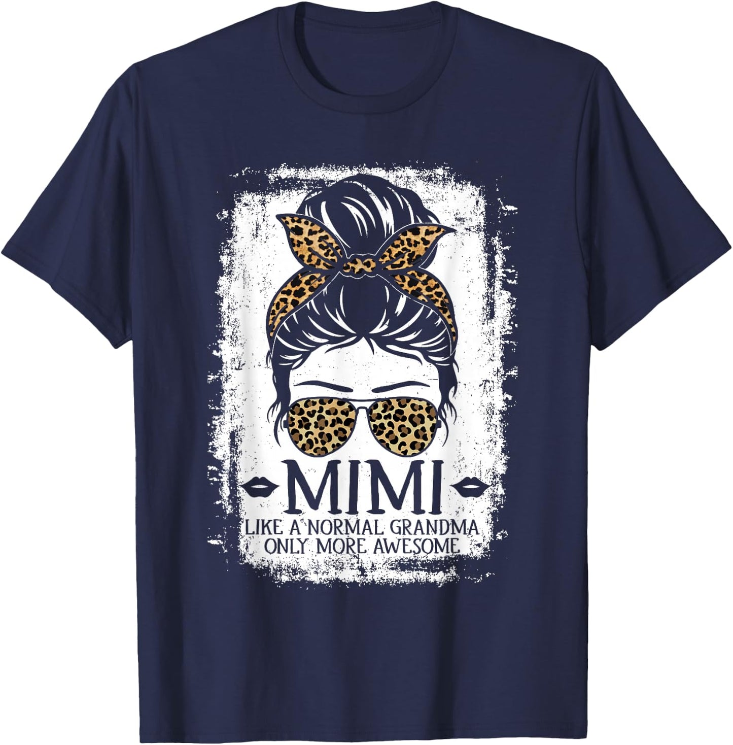 Mimi Like A Normal Grandma Only More Awesome Women Grandma T-Shirt - T-Shirt | Navy