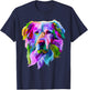 Golden Retriever Pop Art Portrait for Dog Owners Men Women Girls Kids T-Shirt - T-Shirt | Navy