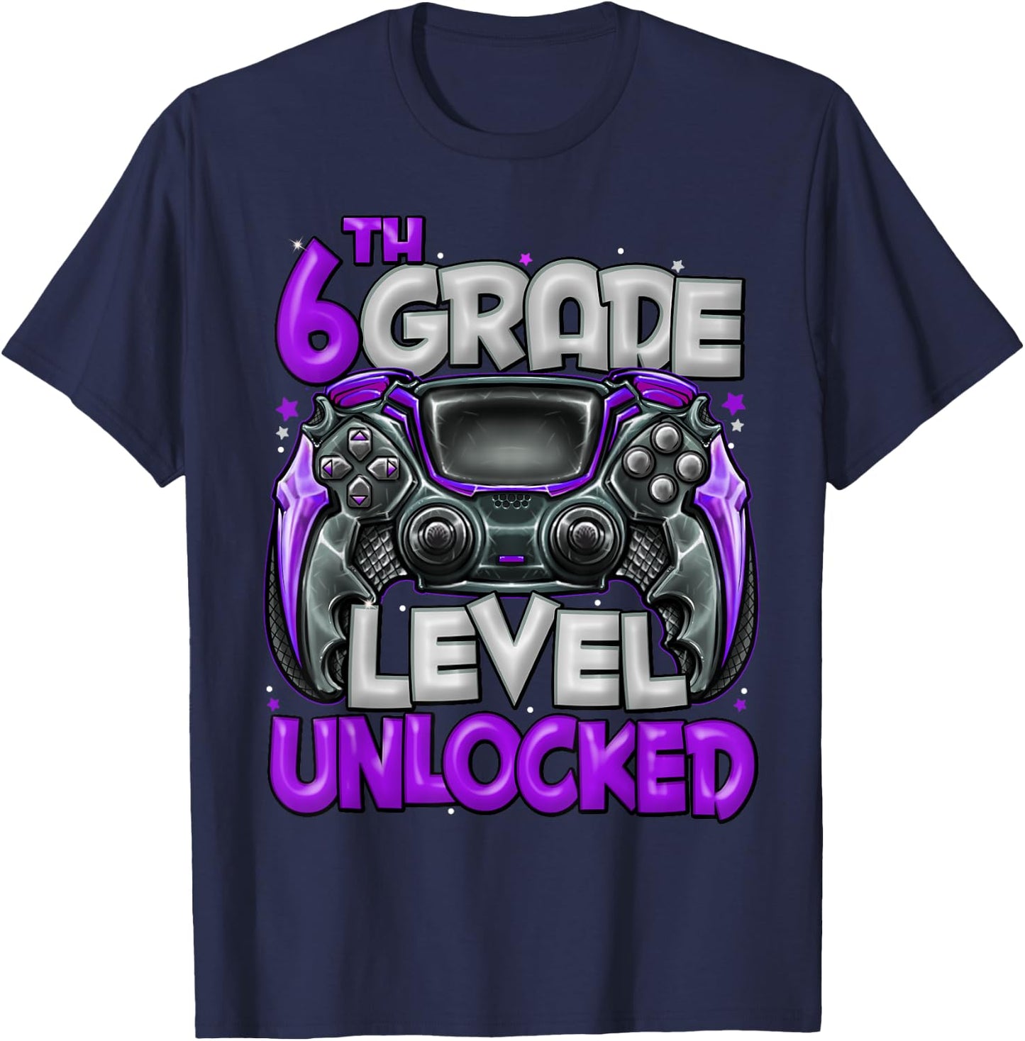 6th Grade Level Unlocked Game On 6th Grade Back To School T-Shirt - T-Shirt | Navy