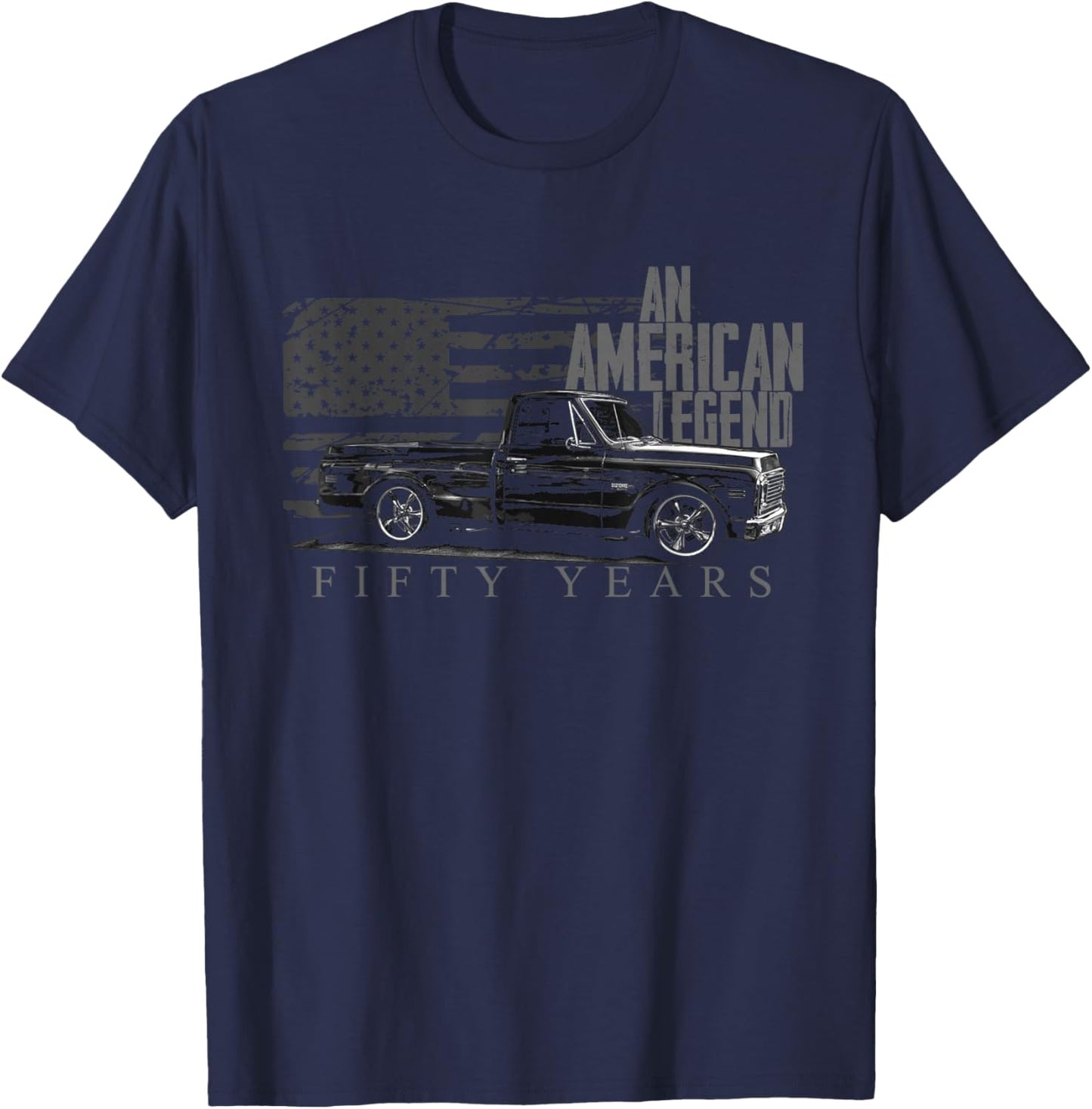 C10 Truck American Legend 50 Year Anniversary Custom C10 T-Shirt - T-Shirt | Navy