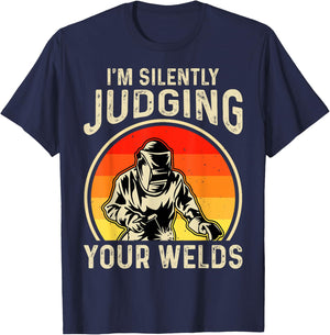 Welder Saying Funny Welding Quote Boilermaker Welder T-Shirt - T-Shirt | Navy