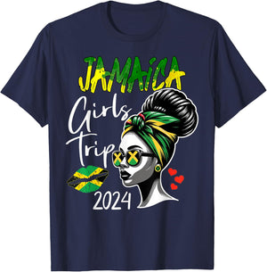 Jamaica Queen New Bachelorette Party Jamaica Girls Trip 2024 T-Shirt - T-Shirt | Navy