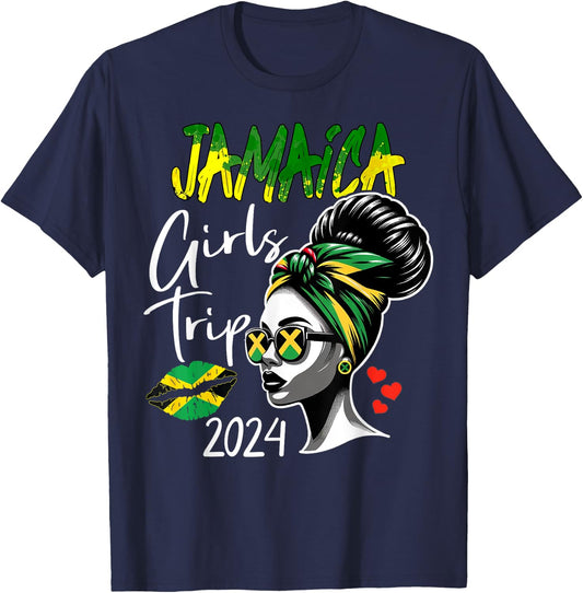 Jamaica Queen New Bachelorette Party Jamaica Girls Trip 2024 T-Shirt - T-Shirt | Navy
