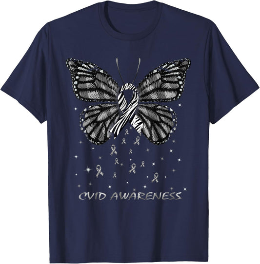 CVID Awareness Butterfly T-Shirt - T-Shirt | Navy