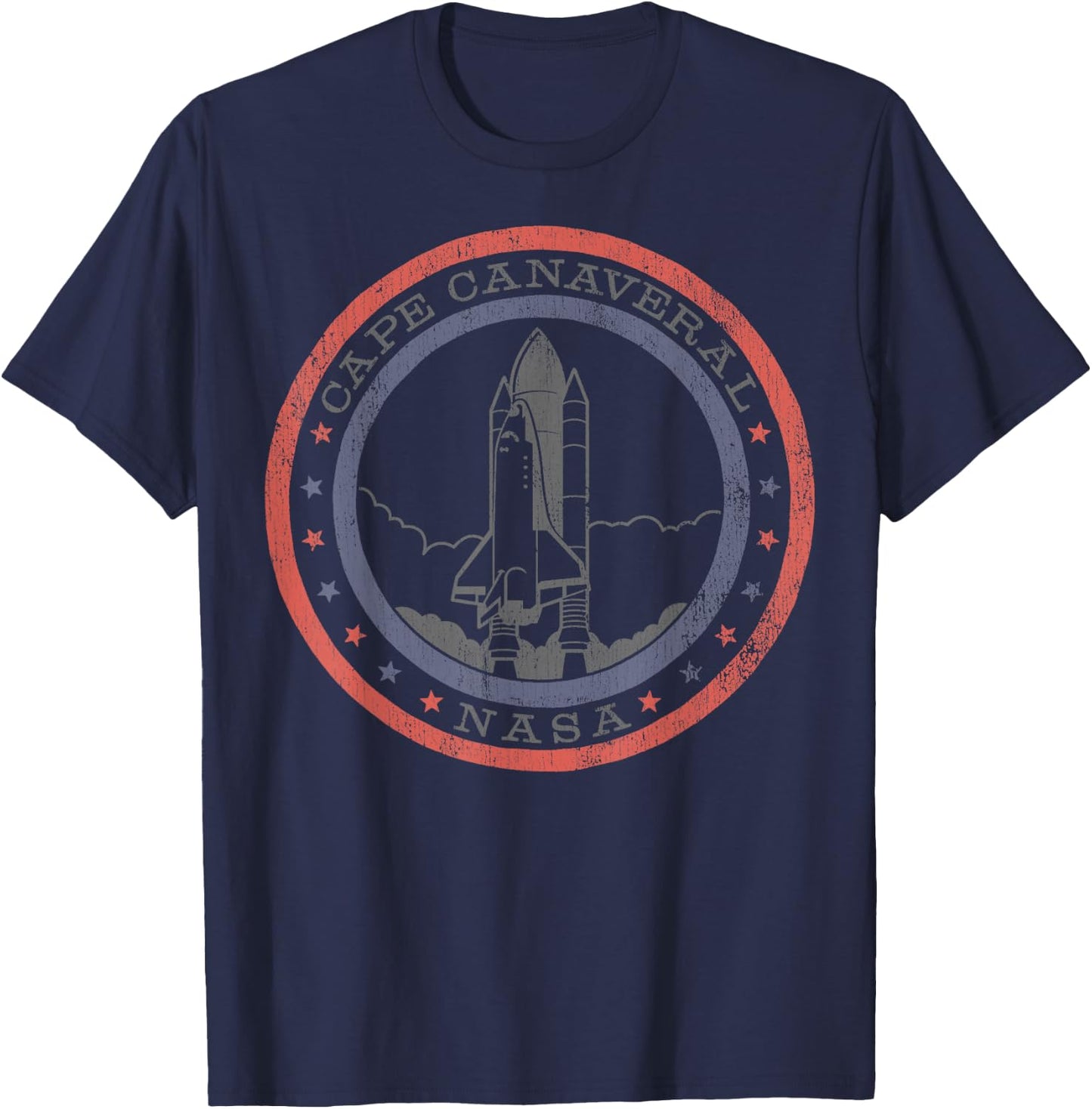 NASA Cape Canaveral Lift Off Red and Blue T-Shirt - T-Shirt | Navy