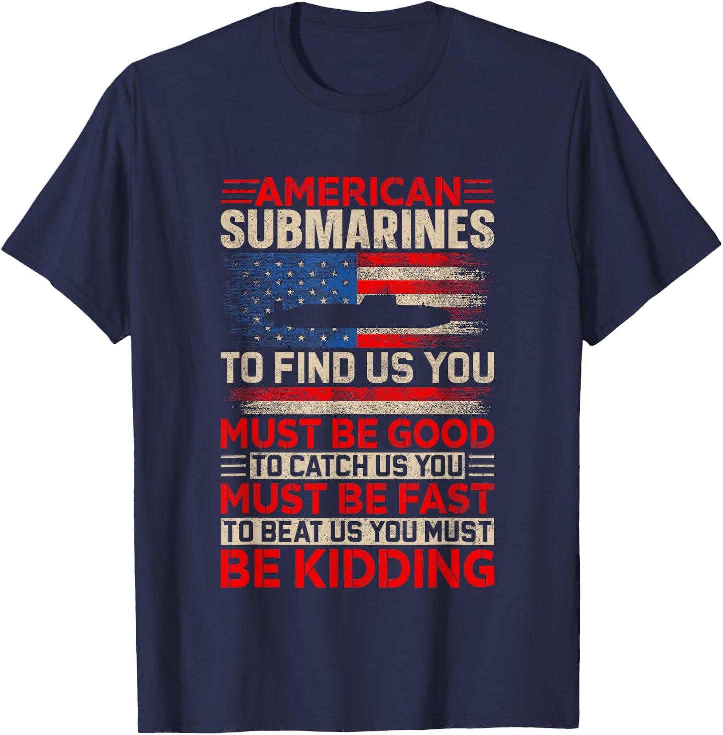 American Submarines Retro US Military Submarine Torpedo T-Shirt - T-Shirt | Navy