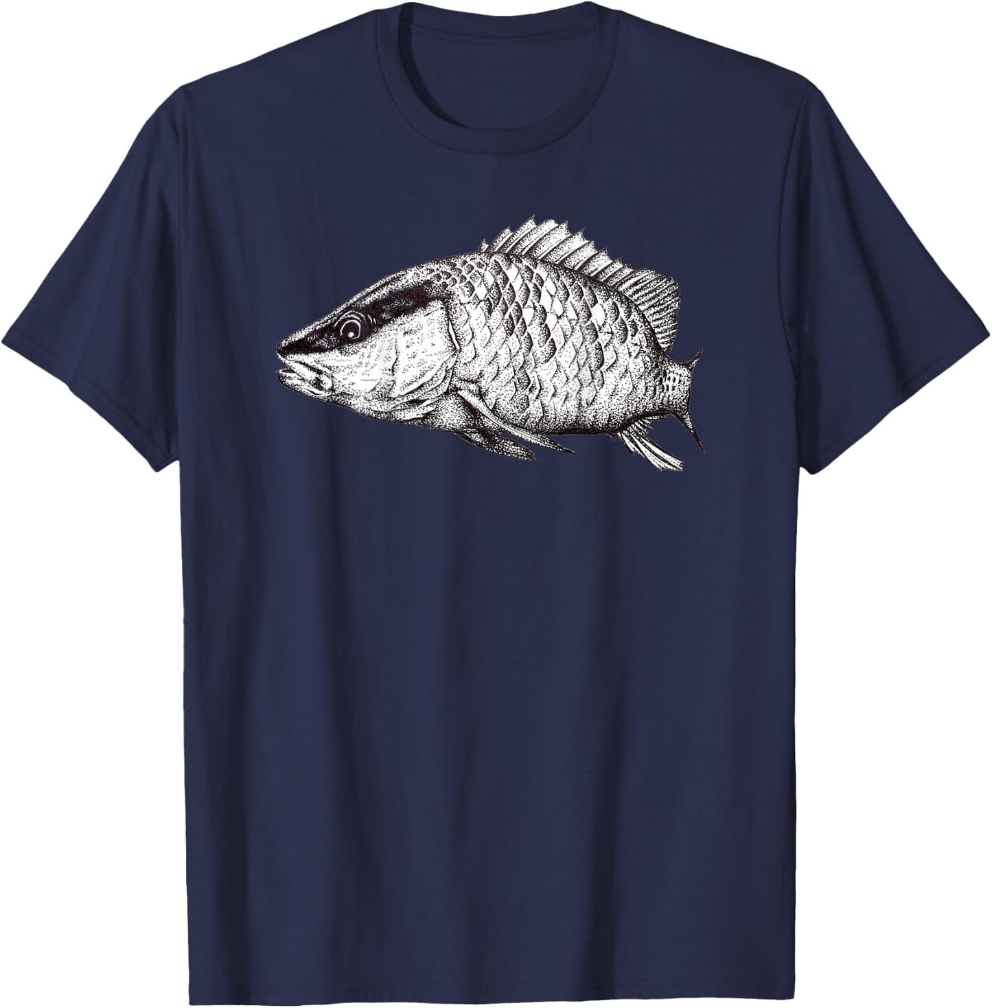 Mangrove (Gray) Snapper Fish T-Shirt - T-Shirt | Navy