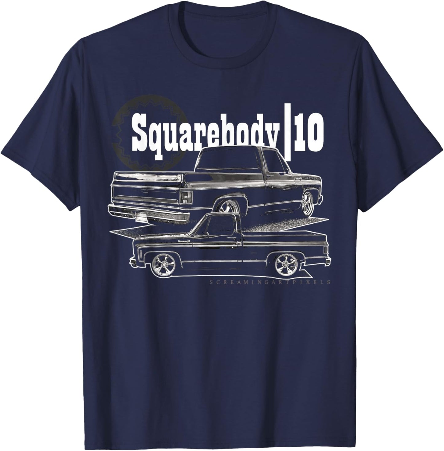 Squarebody Classic Square body truck T-Shirt - T-Shirt | Navy