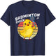 Badminton Chick Retro Chicken Birdie Women Badminton T-Shirt - T-Shirt | Navy
