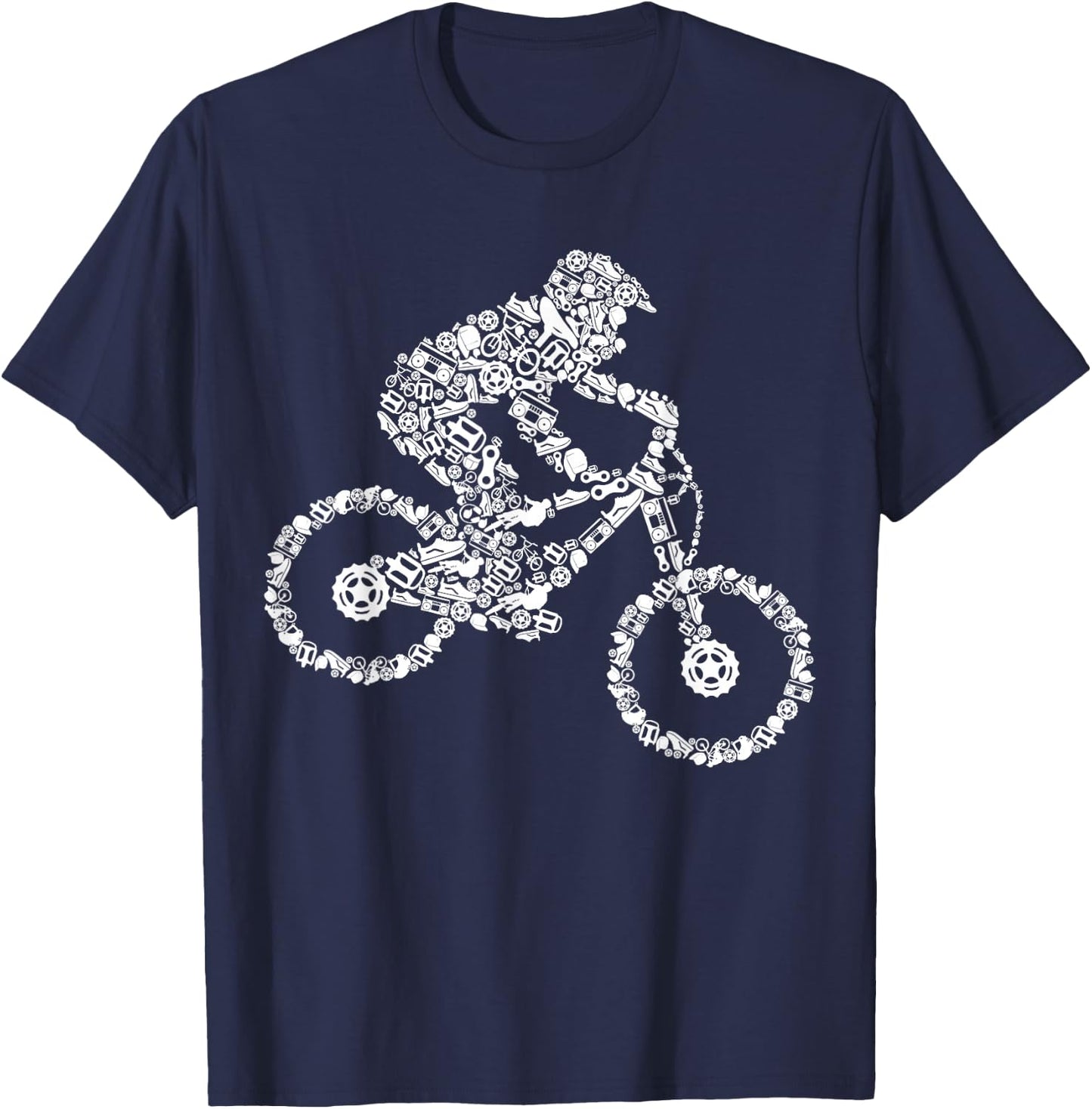 Downhill Mountain Bike Biker MTB Children Boys T-Shirt - T-Shirt | Navy