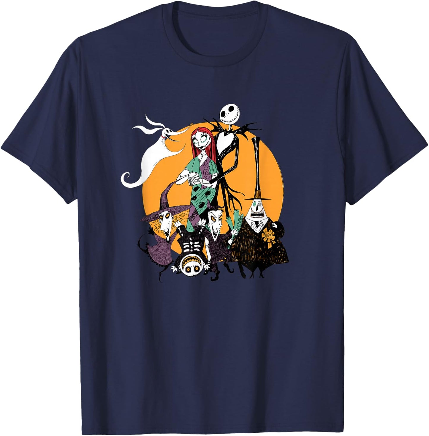 The Nightmare Before Christmas - Character Group T-Shirt - T-Shirt | Navy