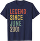 Legend Since June 2001 25th Birthday Men Women 25 Year Old T-Shirt - T-Shirt | Navy