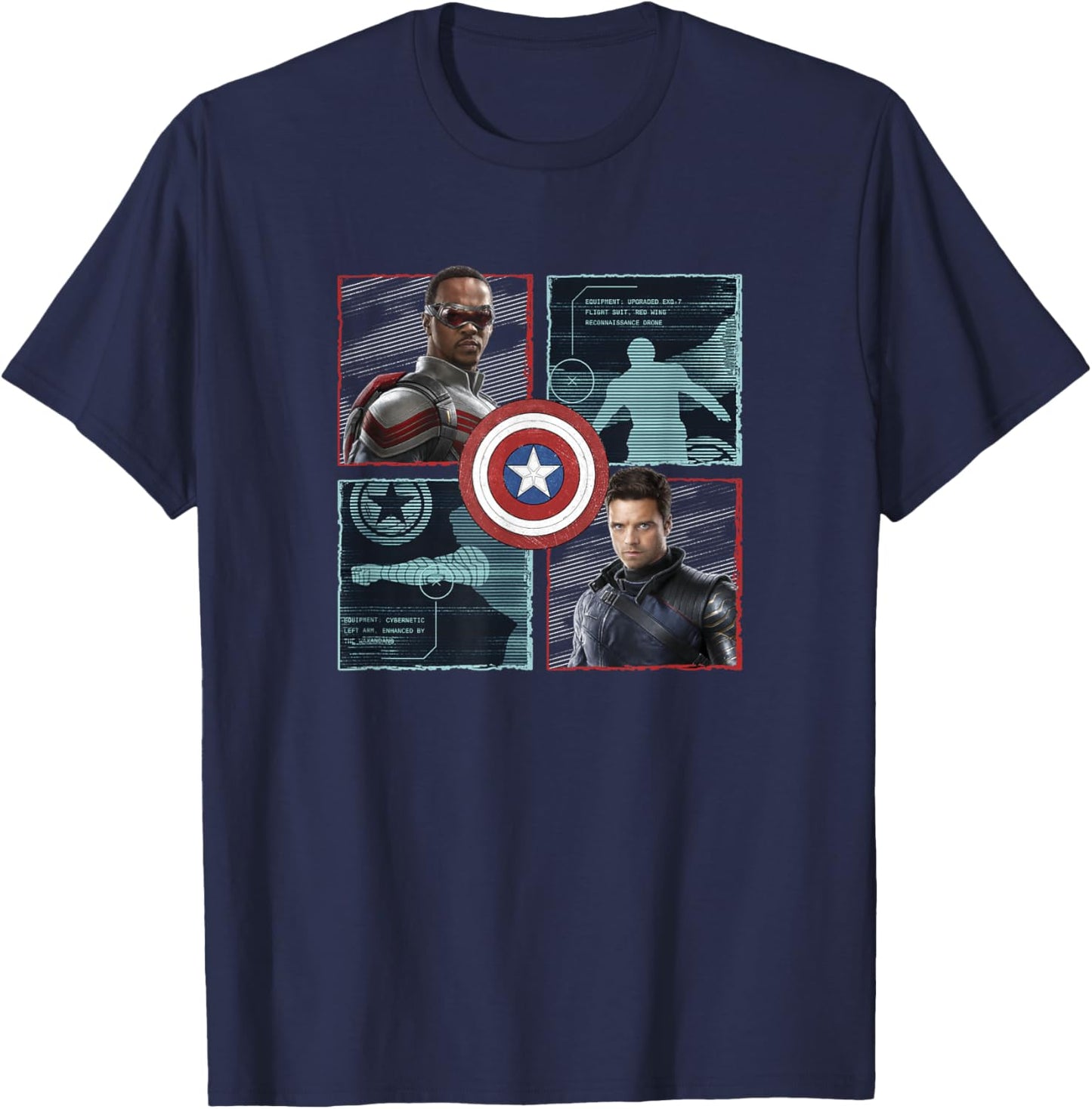 Marvel The Falcon and The Winter Soldier Box Up T-Shirt - T-Shirt | Navy