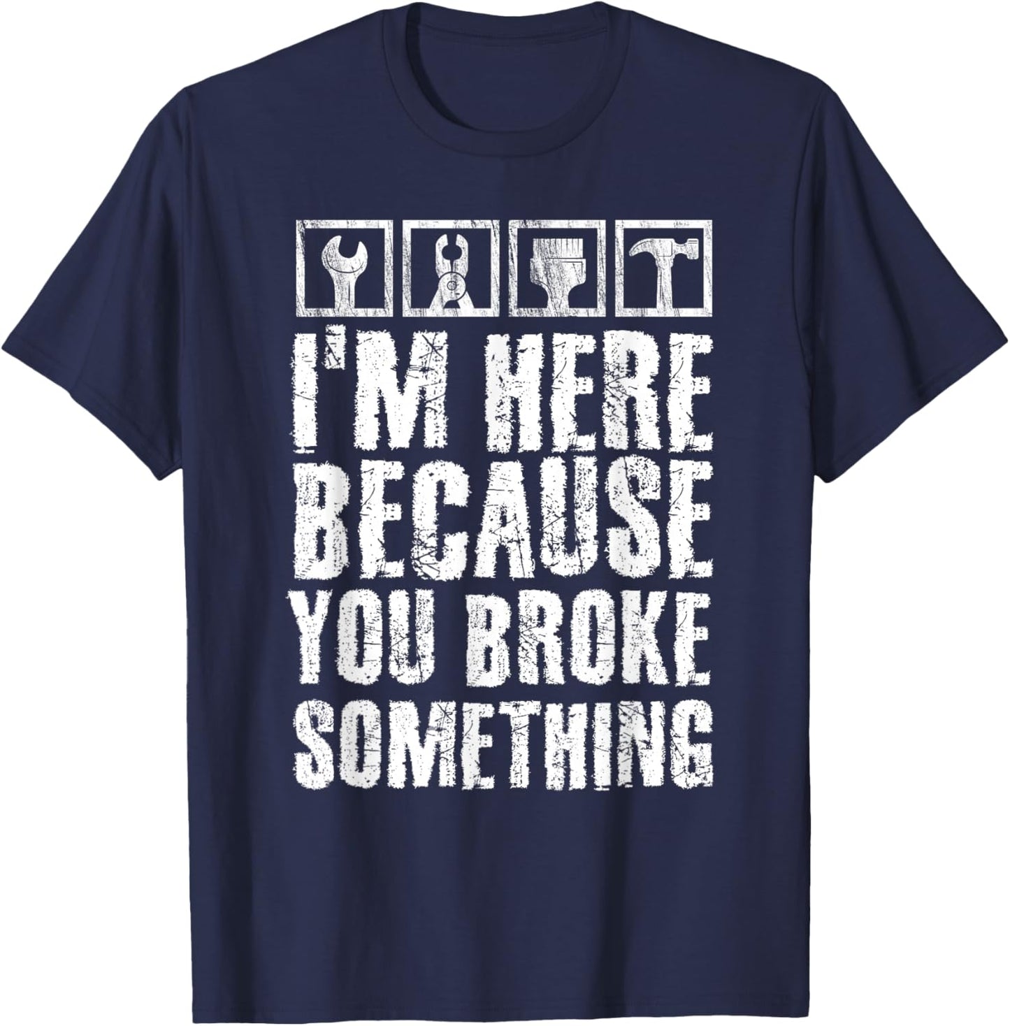 Construction Crew Funny Contractor Gift T-Shirt - T-Shirt | Navy