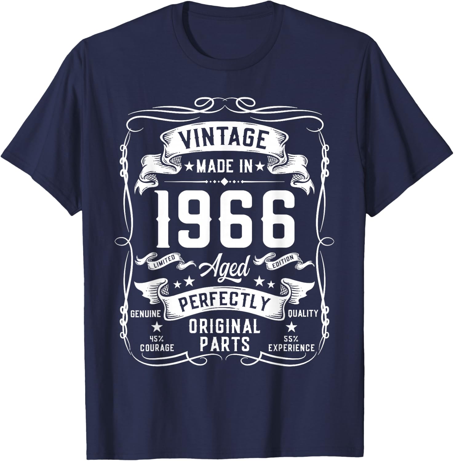 Vintage 1966 59yr 59th Birthday Gifts 59 Years Old T-Shirt - T-Shirt | Navy