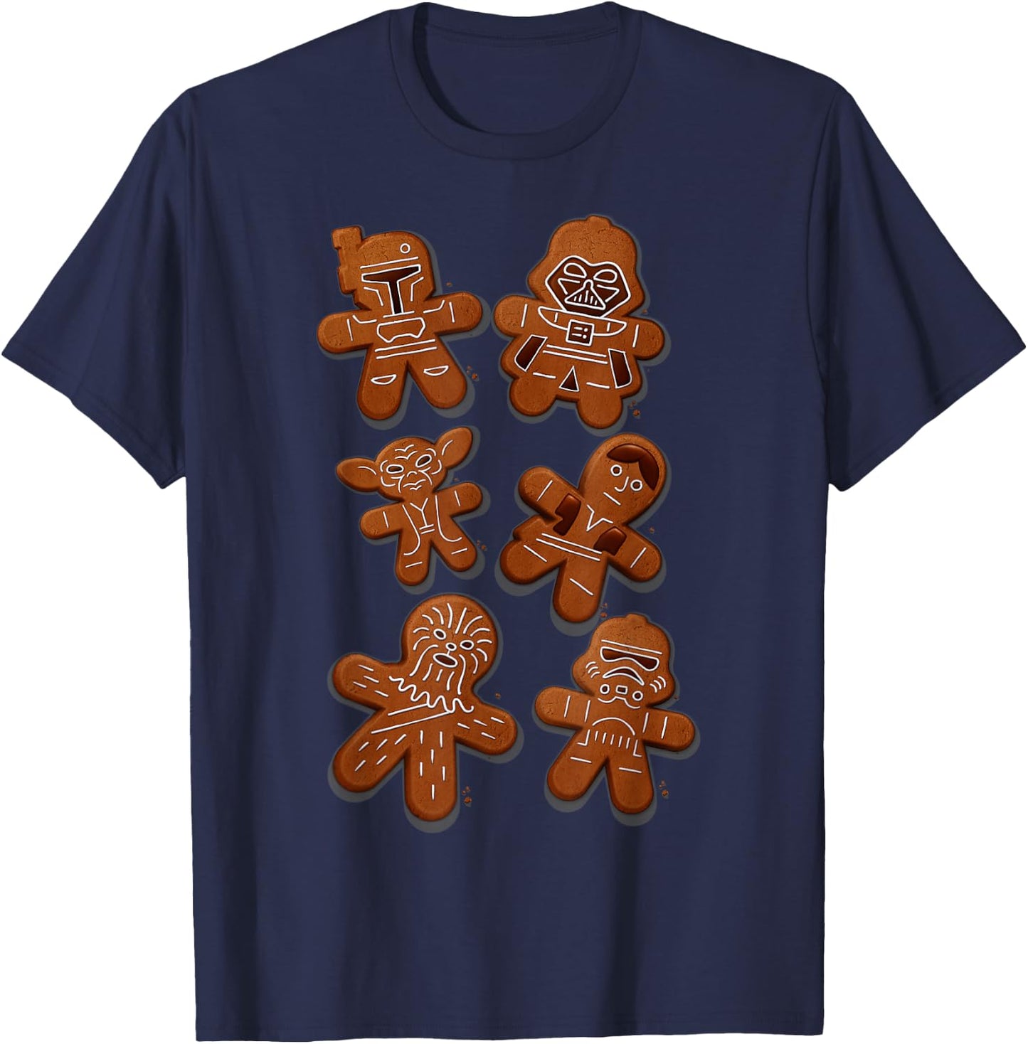 Star Wars Christmas Ginger Bread Wars Graphic T-Shirt - T-Shirt | Navy