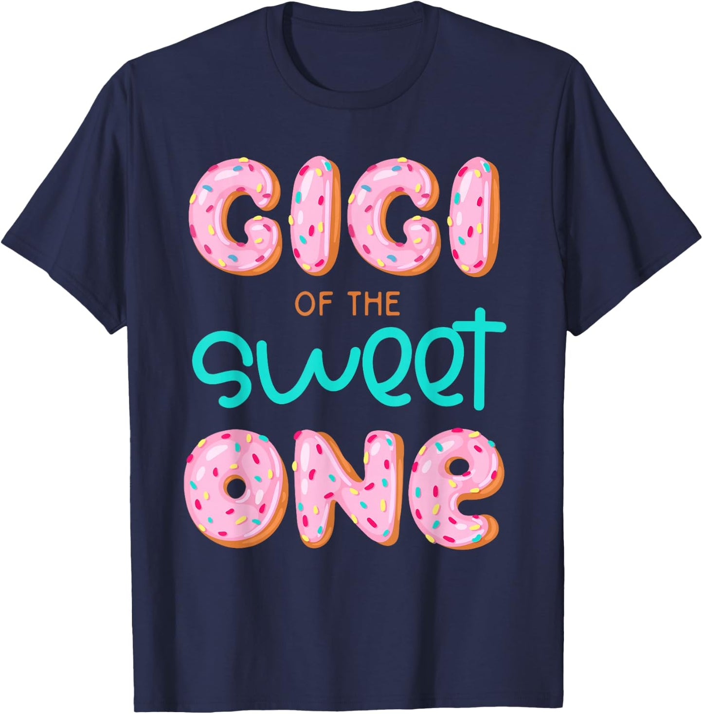 Gigi of The Sweet One First Birthday Matching Family Donut T-Shirt - T-Shirt | Navy