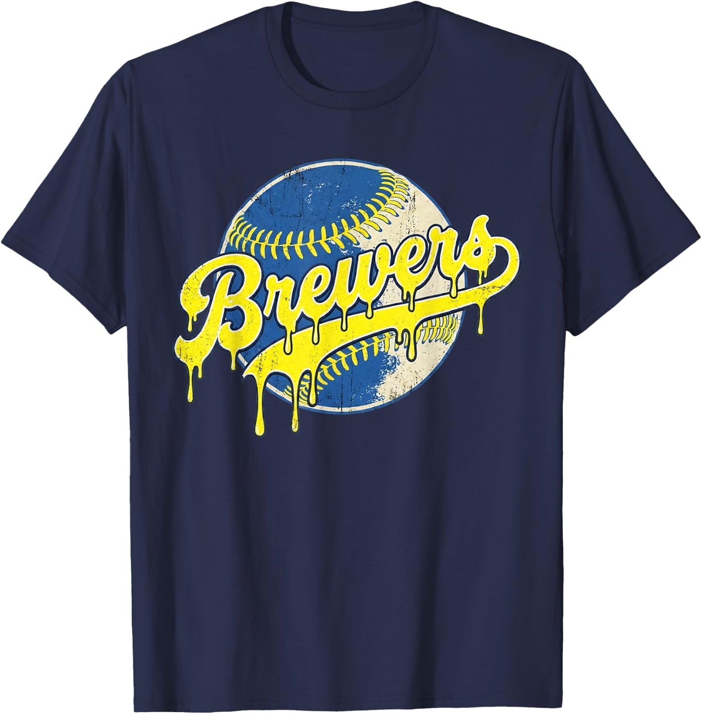 Retro Brewers Drip Vintage Gift Women Boys Girls T-Shirt - T-Shirt | Navy