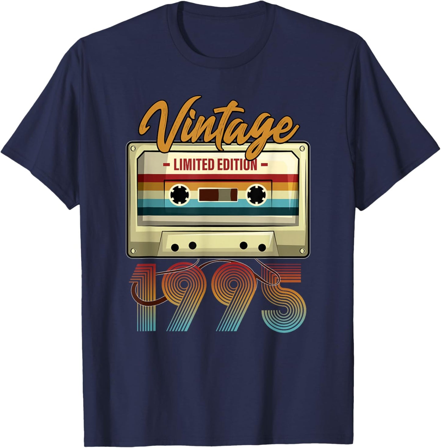 Vintage 1995 30th birthday cassette tape women B-day T-Shirt - T-Shirt | Navy