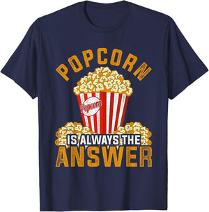 Popcorn Lover Funny Movies Snack Gift Popcorn T-Shirt - T-Shirt | Navy