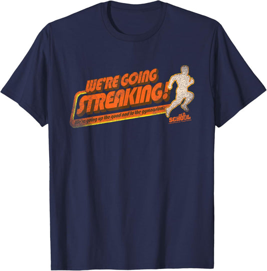 Old School We're Going Streaking T-Shirt - T-Shirt | Navy