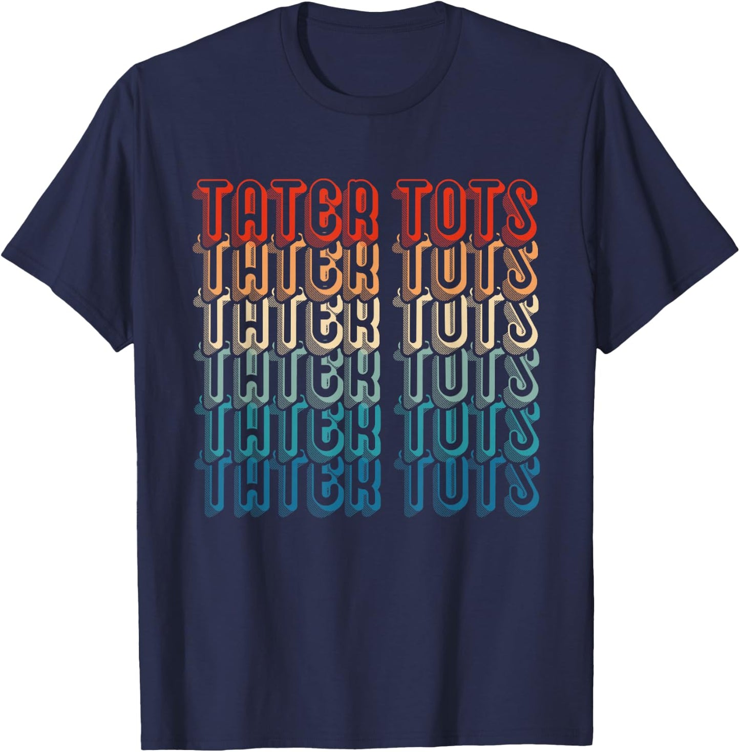 Tater Tot Retro Vintage Funny Potato Foodie Tater Tots T-Shirt - T-Shirt | Navy