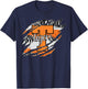 Tigers Claw Mark School Spirit T-Shirt - T-Shirt | Navy