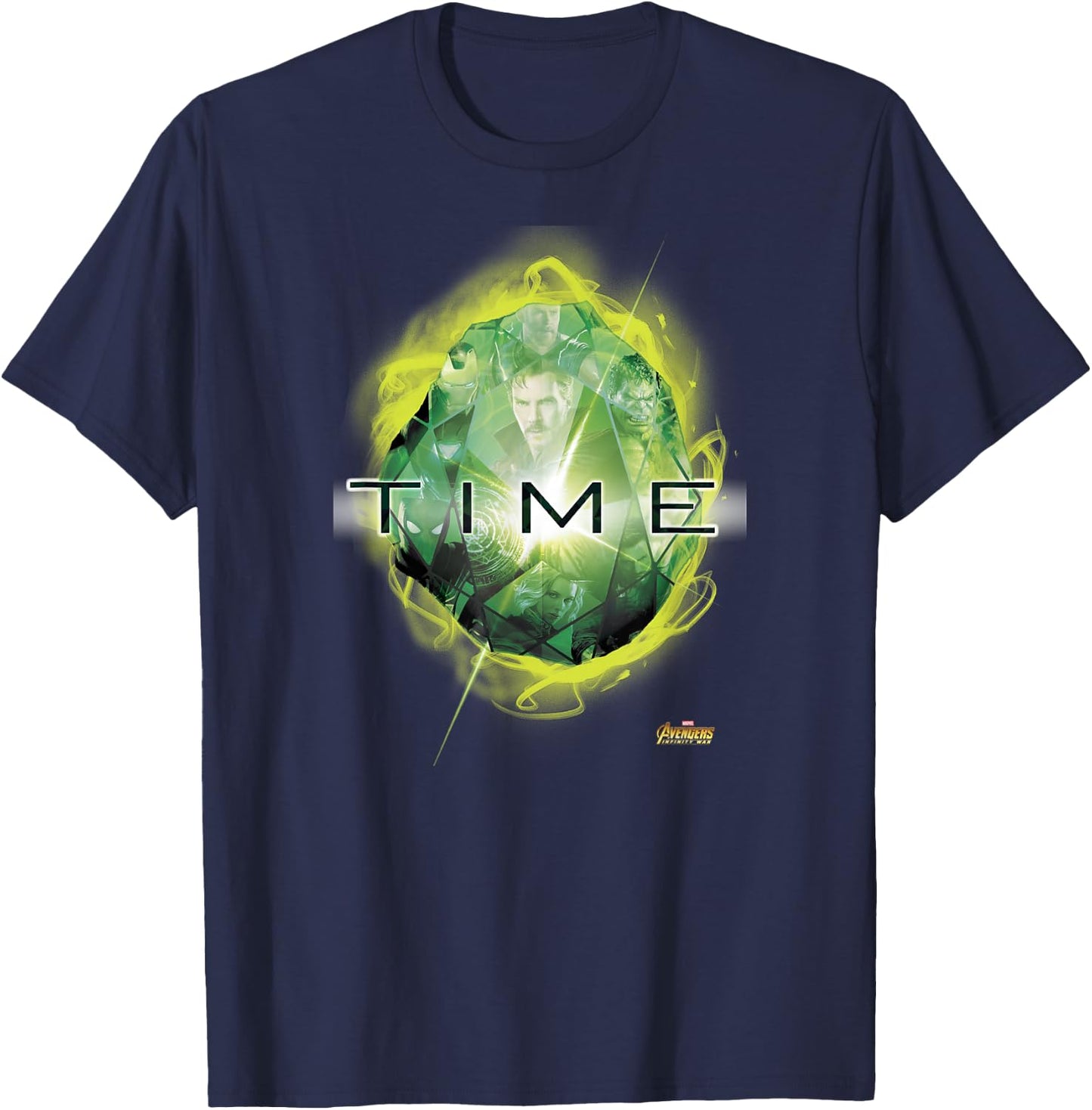 Marvel Infinity War The Green Time Stone Graphic T-Shirt - T-Shirt | Navy