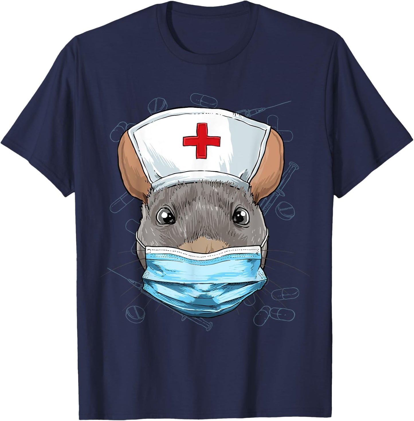 Rat Nurse Practitioner RN Nursing School Graduation T-Shirt - T-Shirt | Navy