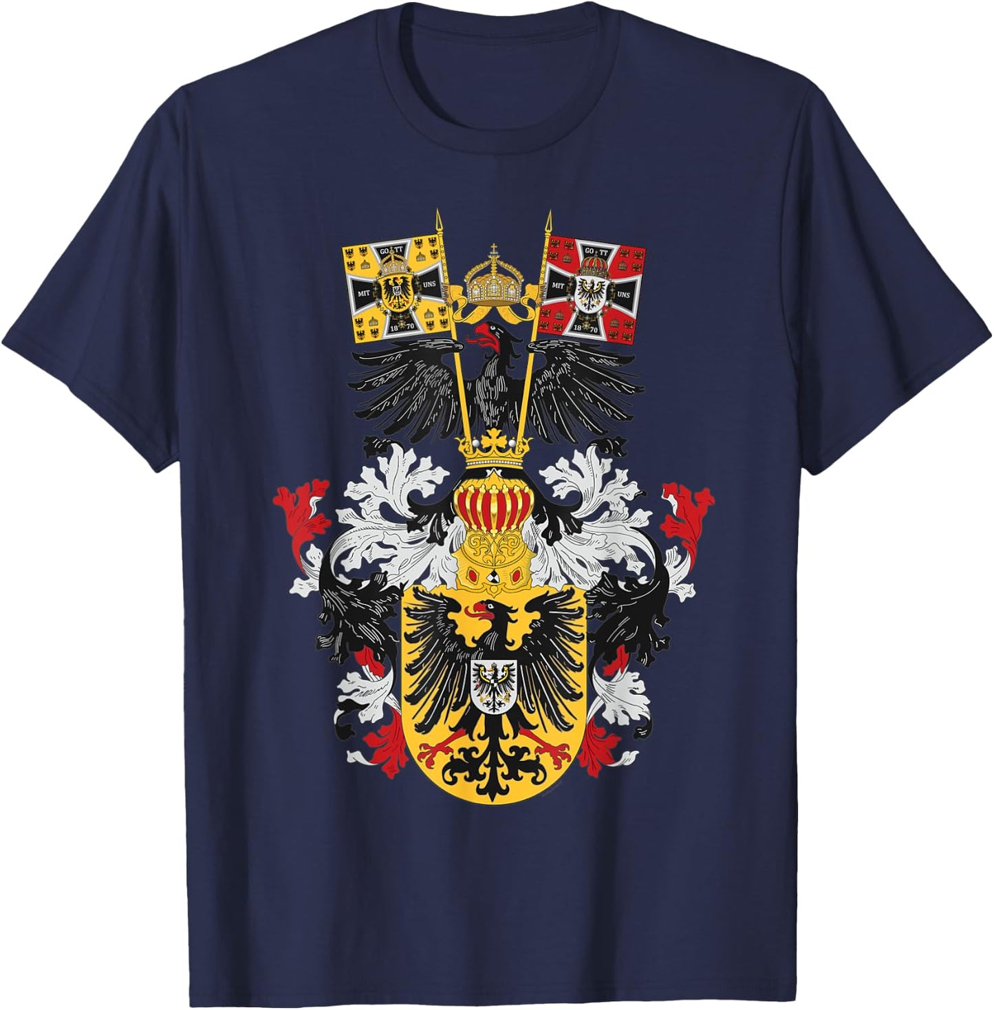 Holy Roman Empire Flag German Eagle Shirt Men Women T-Shirt - T-Shirt | Navy