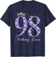 98 Year Old Its My 98th Birthday Queen Diamond Heels Crown T-Shirt - T-Shirt | Navy