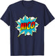 Kids Boys Nico Name Comic Book Superhero T-Shirt - T-Shirt | Navy