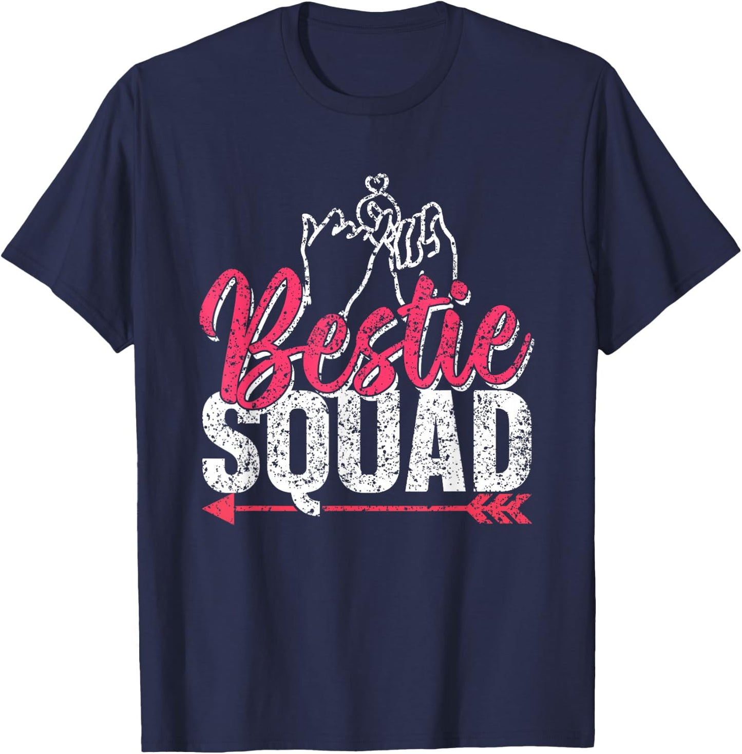 Bestie Squad Cute Best Friend Friendship Besties T-Shirt - T-Shirt | Navy