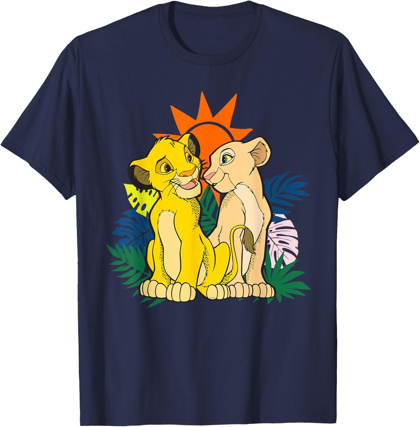 Disney The Lion King Young Simba and Nala T-Shirt - T-Shirt | Navy