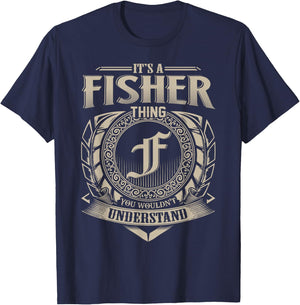 It's A FISHER Thing You Wouldn't Understand Name Vintage T-Shirt - T-Shirt | Navy