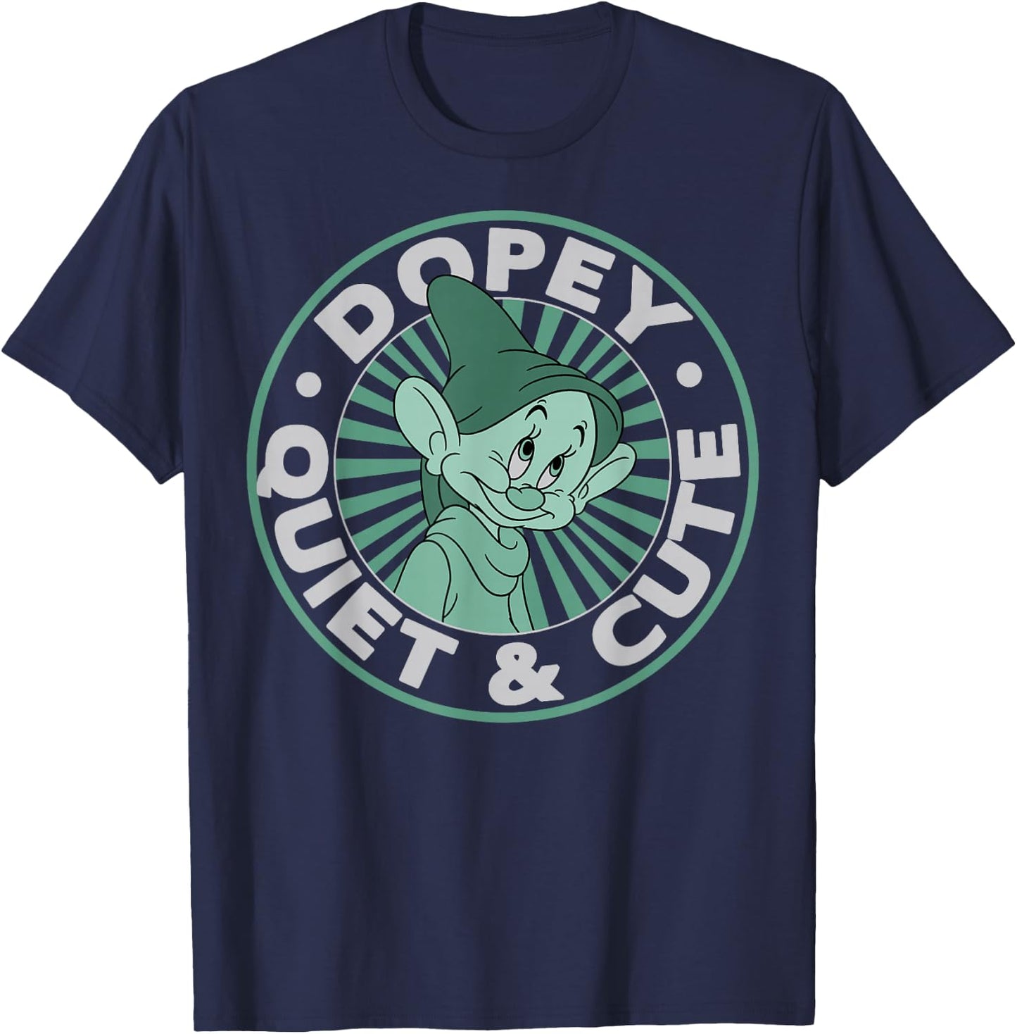 Disney Snow White Dopey Quiet & Cute Graphic T-Shirt - T-Shirt | Navy