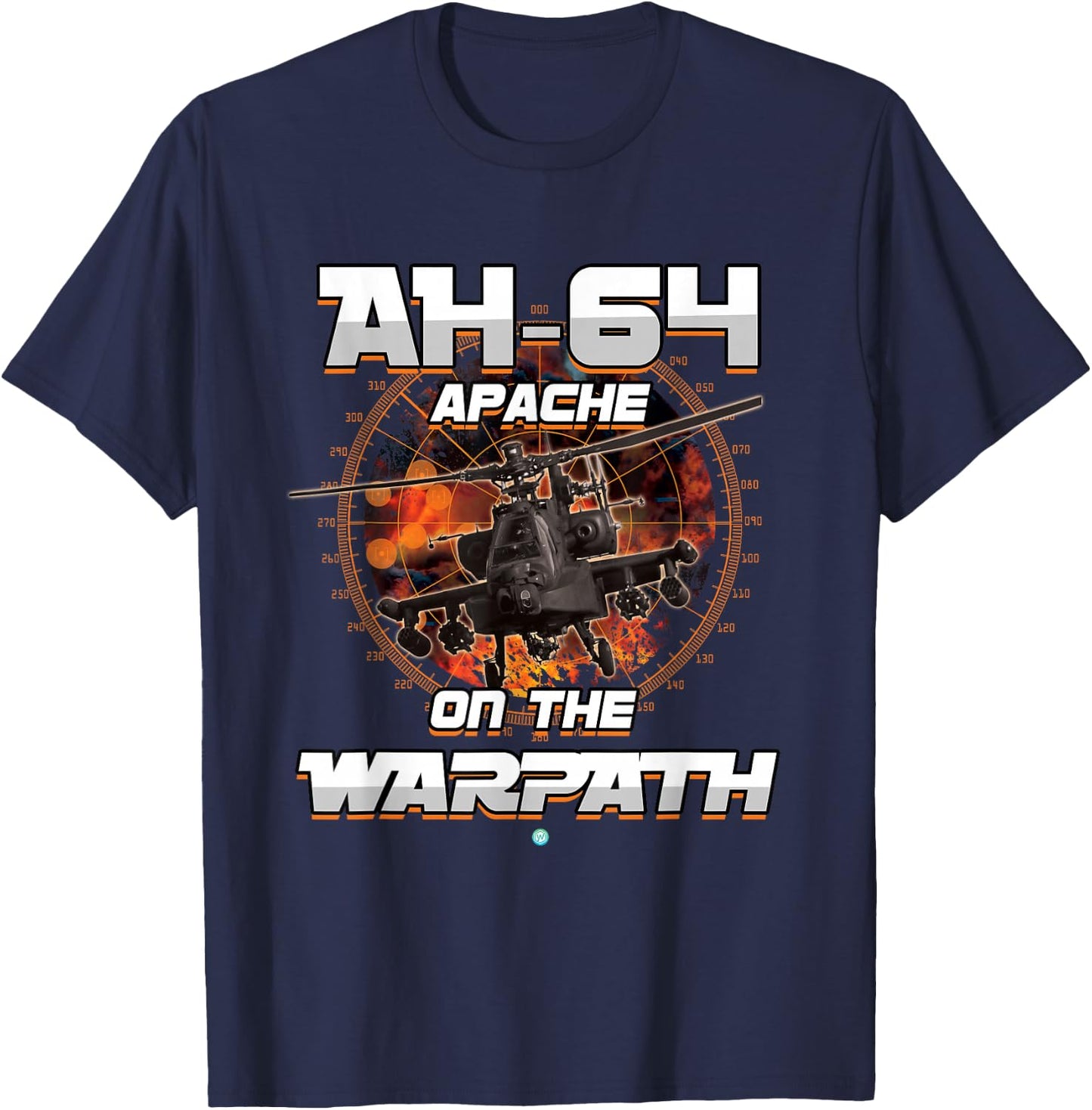 Helicopter AH-64 Apache Gift Veterans T-Shirt - T-Shirt | Navy